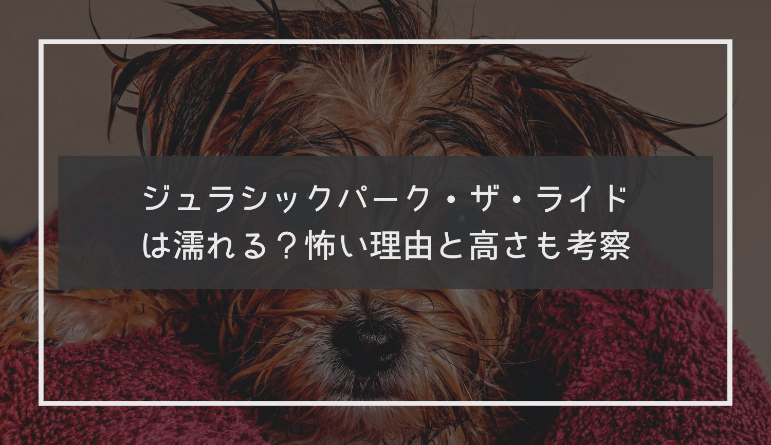 ユニバのジュラシックパーク・ザ・ライドは濡れる？怖い理由と高さも考察